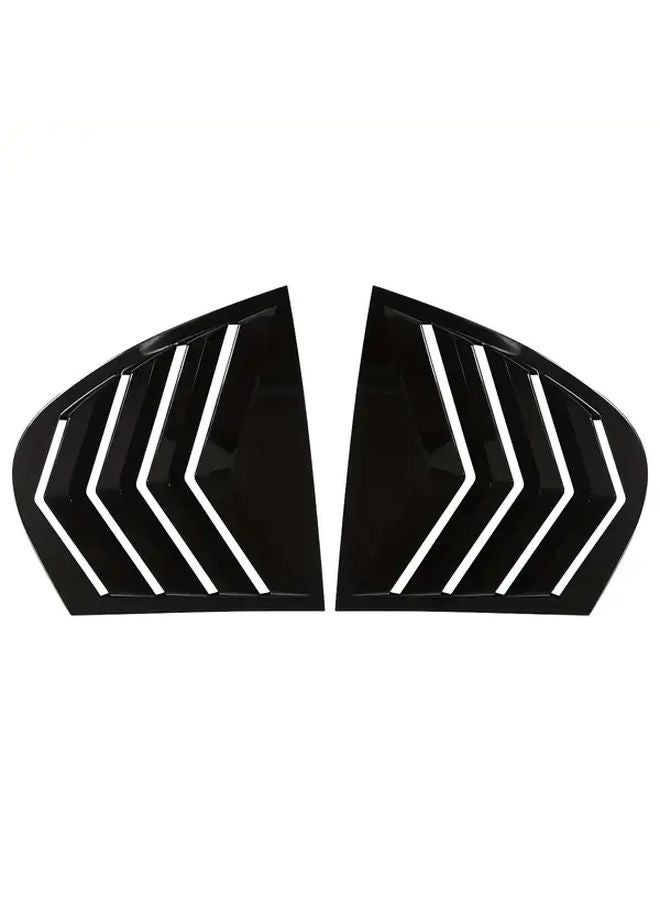 BMW 5 Series E60 2004 2010 Rear Triangle Window Louvers Glossy Black Body Kit - Image 5
